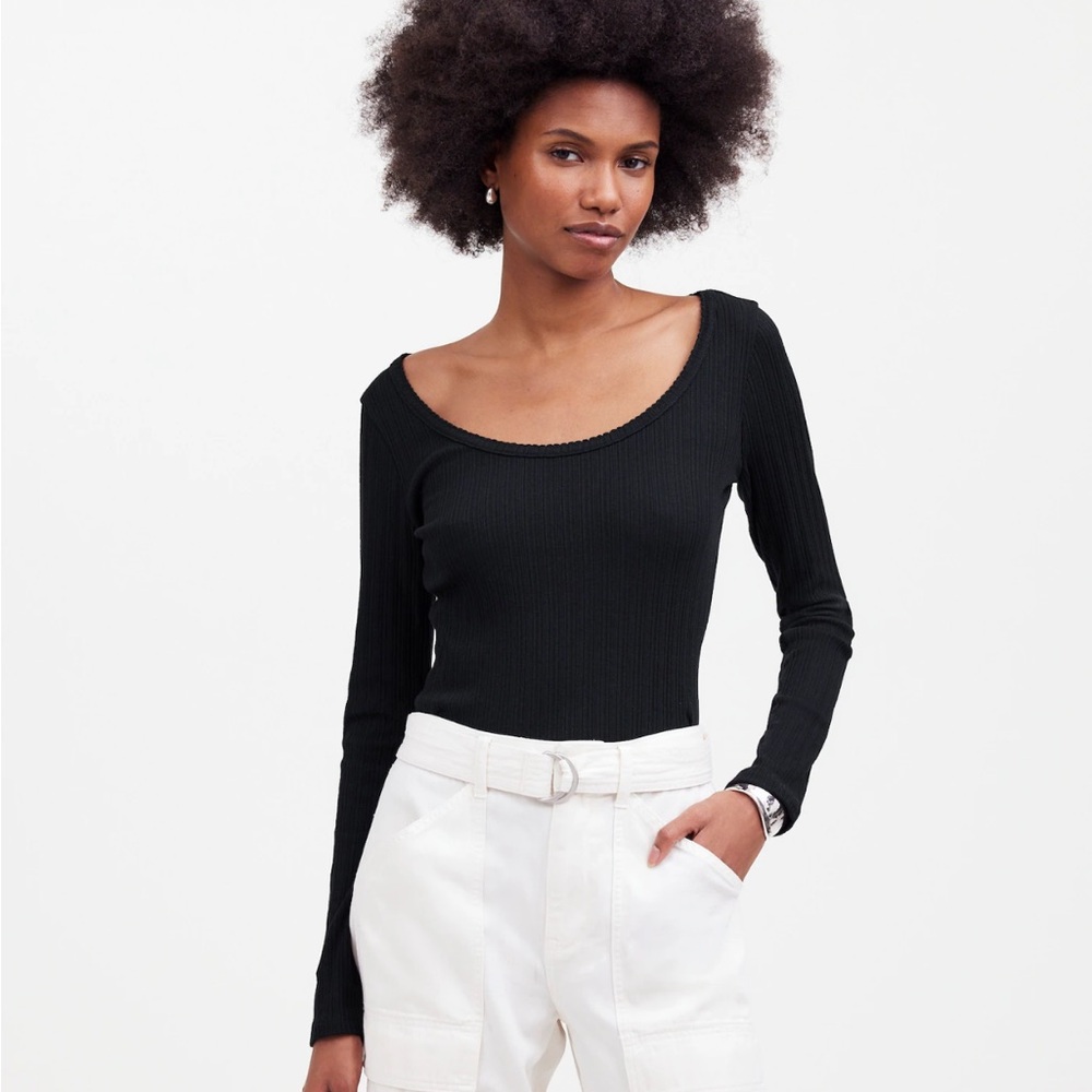 Madewell Black Fitted Long Sleeve